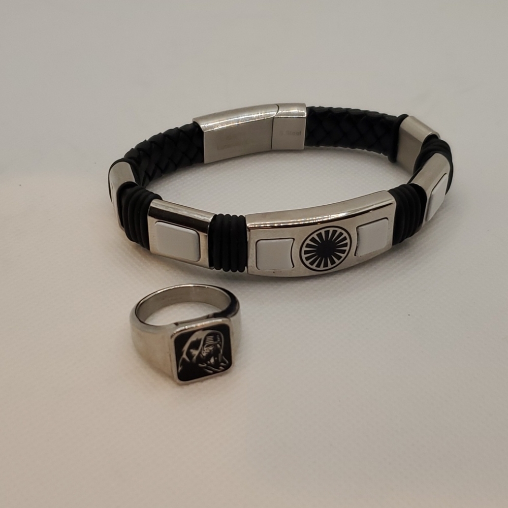 Darth Vader Ring Jewelry for Men Boys First Order Bracelet Star Wars